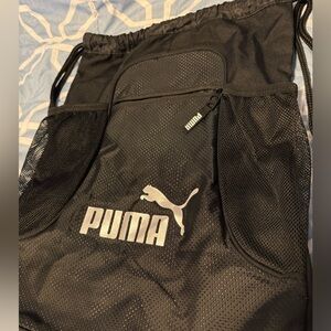 Puma Black Mesh Sackpack